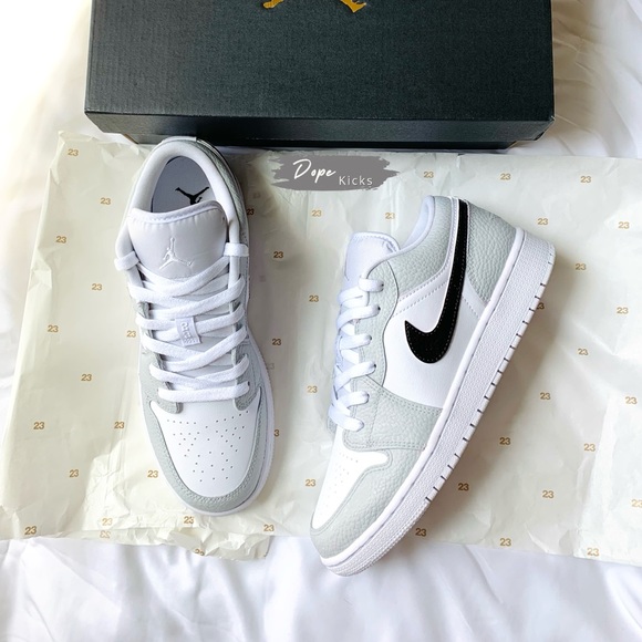 Custom Gray Air Jordan 1 Lows - Picture 1 of 1